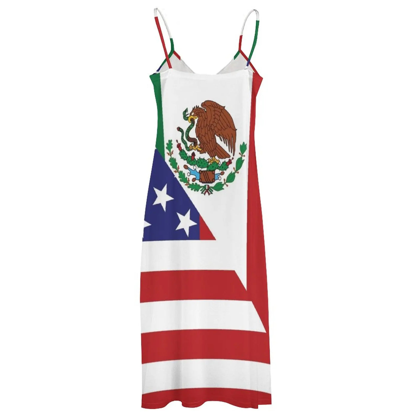 Mexican America Flag Sleeveless Dress dress