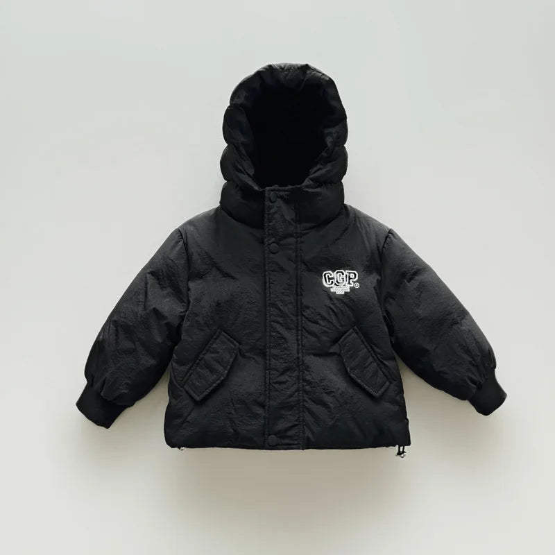 Down Jacket Kid Girls Winter Solid Sticker