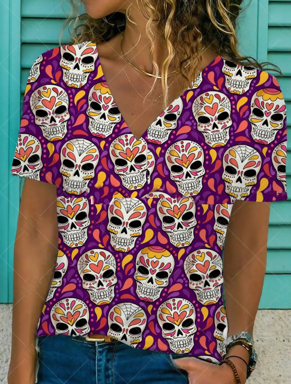 Skull Mexican T-shirt Anime Cartoon Mexico Tops