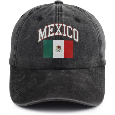 Mexico Flag Hat for Men Women, Print  Cotton