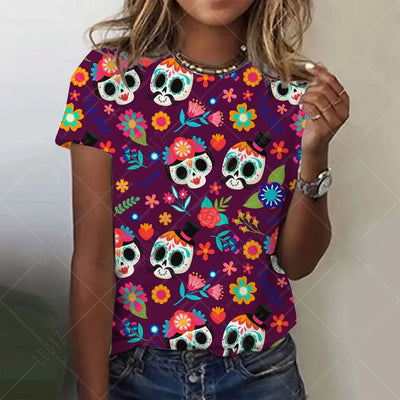 Funny Sugar Skull Mexico Women's T Shirt