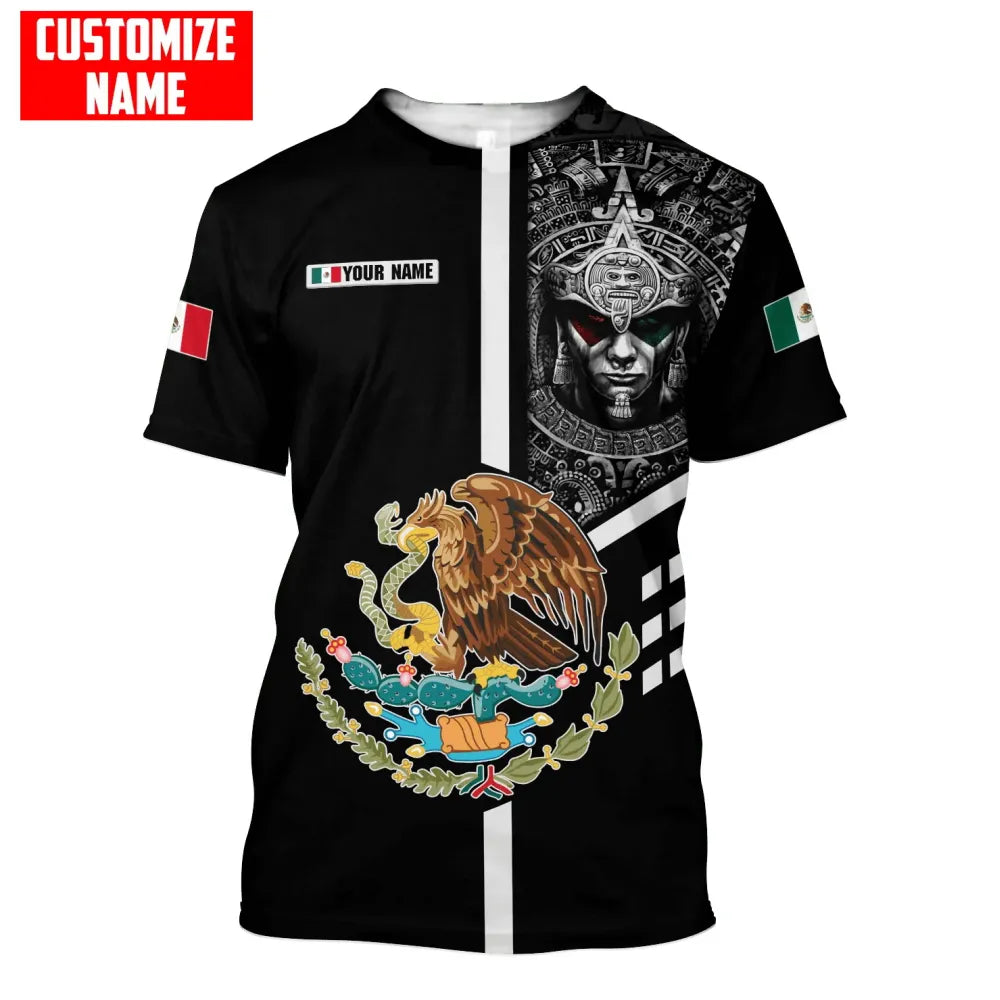 Mexico National Flag Print T Shirt For Men Fashion