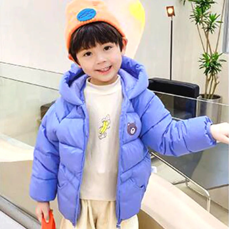 Winter hooded warm jacket boys girls clothing