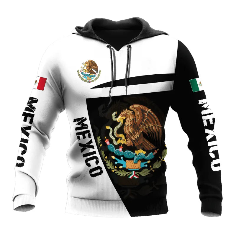 Mexico National Emblem Flag 3d Print Autumn Men