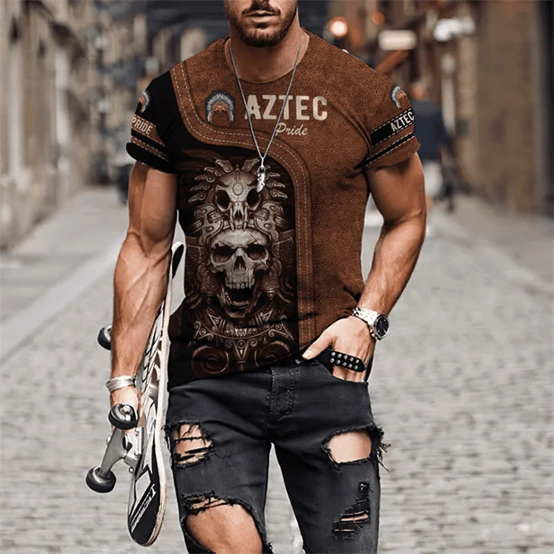 Mexican Flag Printed T-shirts Men's 3D Fashion