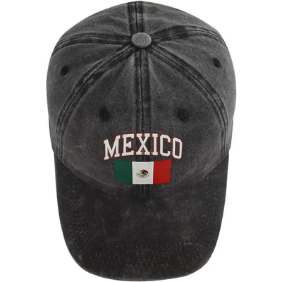 Mexico Flag Hat for Men Women, Print  Cotton