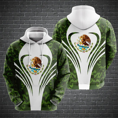 Mexican Eagle Pattern Printed Men  Autumn Winter Hoodie