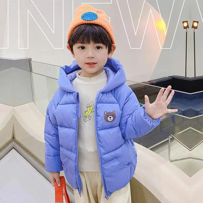 Winter hooded warm jacket boys girls clothing