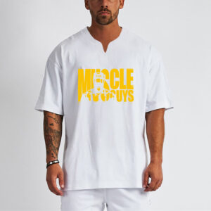 Fashionable Breathable Fitness Muscle Short Sleeve Men